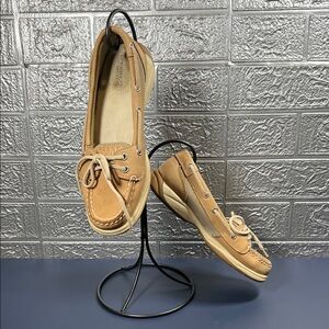 Sperry Women's Tan Moccasins Boat Shoes